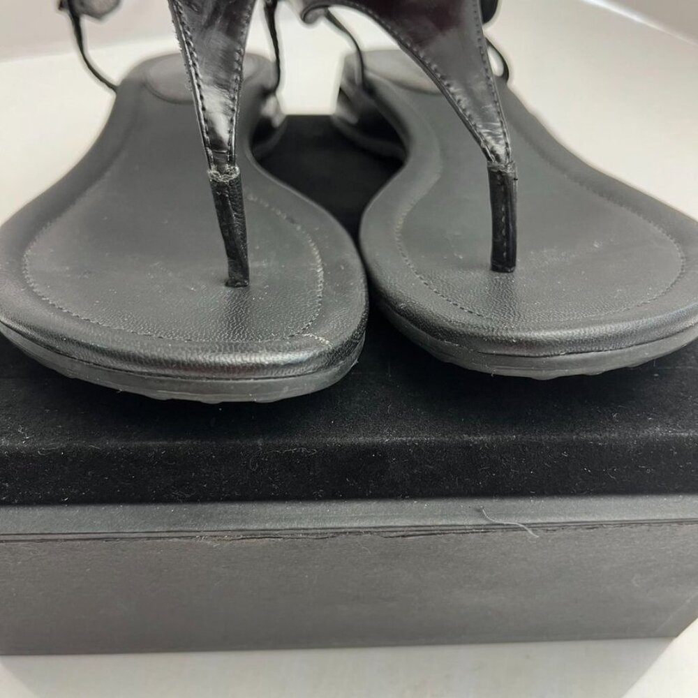 Cole Haan Air Thong Sandals Buckle Strap Black Leather 8B - Picture 8 of 12